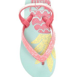 Reef Girls' Little Stargazer Pineapple Flip Flops (Toddler Size 3/4)